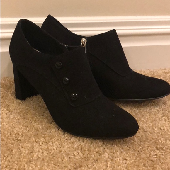 Shoes - Black Suede Booties
